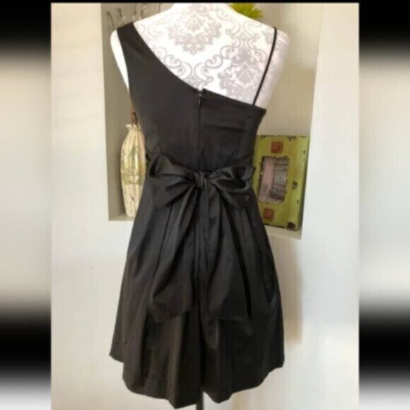 Vintage Y2K Black Satin Mini Dress Size 4 Women's - Picture 8 of 12